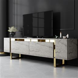 ΒΑΣΗ ΤΗΛΕΟΡΑΣΗΣ YILDIZ - TRAVERTINE, GOLD 618BLY1271 (180X16X30) ΑΙΘΡΙΟ