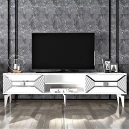 ΒΑΣΗ ΤΗΛΕΟΡΑΣΗΣ YUMEDI - WHITE, SILVER 475OLV1159 (150X50X30) ΑΙΘΡΙΟ