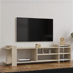 ΒΑΣΗ ΤΗΛΕΟΡΑΣΗΣ ZEYNA - TRAVERTINE 835PUQ6401 (156X40X29,6) ΑΙΘΡΙΟ