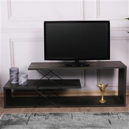 ΒΑΣΗ ΤΗΛΕΟΡΑΣΗΣ ZIGZAG - DARK BROWN 854KLN3061 (120X40X30) ΑΙΘΡΙΟ