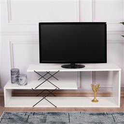 ΒΑΣΗ ΤΗΛΕΟΡΑΣΗΣ ZIGZAG - WHITE 854KLN3062 (120X40X30) ΑΙΘΡΙΟ