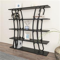 ΒΙΒΛΙΟΘΗΚΗ ADAR - BLACK 875ZNA4506 120X120X25 CM ΑΙΘΡΙΟ
