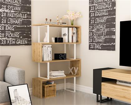 ΒΙΒΛΙΟΘΗΚΗ ADRIANA - WHITE, UD 875ZNA3620 91,5X124,5X29,5 CM ΑΙΘΡΙΟ