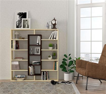 ΒΙΒΛΙΟΘΗΚΗ AMPLE - WENGE, BIRCH 731WAT3604 125X135,7X22 CM ΑΙΘΡΙΟ