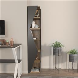 ΒΙΒΛΙΟΘΗΚΗ ARROW - BLACK, WALNUT 875ZNA4623 31,8X165X31,8 CM ΑΙΘΡΙΟ