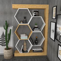 ΒΙΒΛΙΟΘΗΚΗ ARTEMIS - OAK, WHITE 322RTC1116 90X140X24,6 CM ΑΙΘΡΙΟ