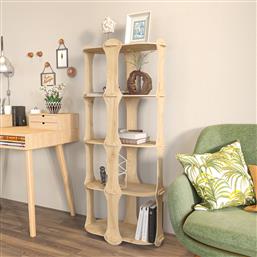 ΒΙΒΛΙΟΘΗΚΗ AYZI - OAK 875ZNA4508 57,6X137,5X27 CM ΑΙΘΡΙΟ