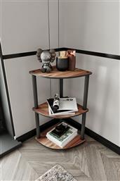 ΒΙΒΛΙΟΘΗΚΗ BOOKCASE 3-TIERS CORNER - WALNUT 282PTR1121 34X72X34 CM ΑΙΘΡΙΟ