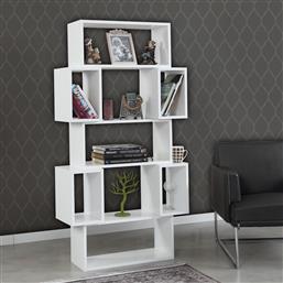 ΒΙΒΛΙΟΘΗΚΗ BOX - SHINY WHITE 801CMY3604 84X160X30 CM ΑΙΘΡΙΟ