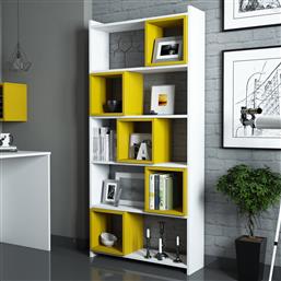 ΒΙΒΛΙΟΘΗΚΗ BOX - WHITE, YELLOW 845HCT3628 80X170X22 CM ΑΙΘΡΙΟ