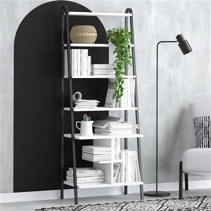 ΒΙΒΛΙΟΘΗΚΗ BRUNO - BLACK, WHITE 793ELG3627 64X170X35 CM ΑΙΘΡΙΟ