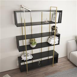 ΒΙΒΛΙΟΘΗΚΗ BRUTI - ANTHRACITE, GOLD 875ZNA4509 120X180X29,6 CM ΑΙΘΡΙΟ