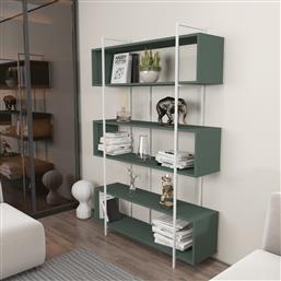 ΒΙΒΛΙΟΘΗΚΗ BRUTI - GREEN, WHITE 875ZNA4512 120X180X29,6 CM ΑΙΘΡΙΟ