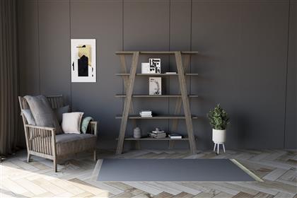 ΒΙΒΛΙΟΘΗΚΗ CONDE - BLACK 835PUQ5312 120X150X25 CM ΑΙΘΡΙΟ