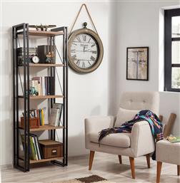 ΒΙΒΛΙΟΘΗΚΗ COSMO PENTA 863SPH3603 60X180X35 CM ΑΙΘΡΙΟ