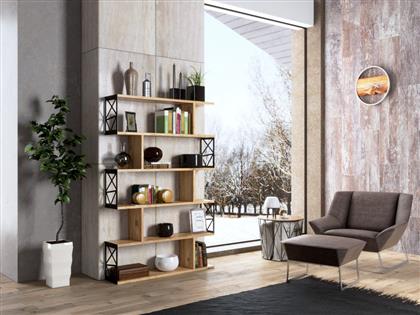 ΒΙΒΛΙΟΘΗΚΗ FRN-12032 787CDL1504 90X138X20 CM ΑΙΘΡΙΟ