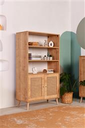 ΒΙΒΛΙΟΘΗΚΗ HAZERAN BOOKSHELF 998VOW1159 40X58X90 CM ΑΙΘΡΙΟ