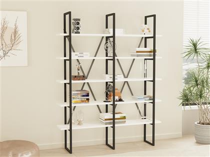 ΒΙΒΛΙΟΘΗΚΗ KINALI 835PUQ3658 126X160X26 CM ΑΙΘΡΙΟ