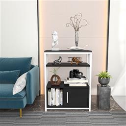 ΒΙΒΛΙΟΘΗΚΗ LETOS - ANTHRACITE, WHITE 875ZNA4530 60X80X29,6 CM ΑΙΘΡΙΟ