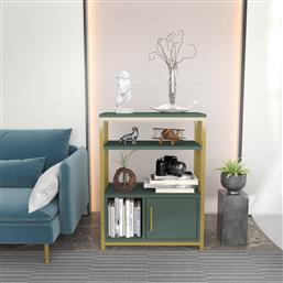 ΒΙΒΛΙΟΘΗΚΗ LETOS - GREEN, GOLD 875ZNA4529 60X80X29,6 CM ΑΙΘΡΙΟ