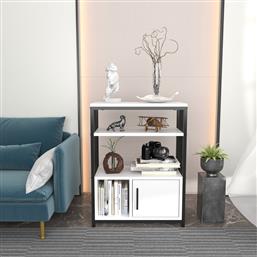 ΒΙΒΛΙΟΘΗΚΗ LETOS - WHITE, BLACK 875ZNA4533 60X80X29,6 CM ΑΙΘΡΙΟ