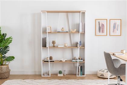 ΒΙΒΛΙΟΘΗΚΗ LISSA BOOKSHELF - WHITE 550ARN3434 123,6X179,6X32 CM ΑΙΘΡΙΟ
