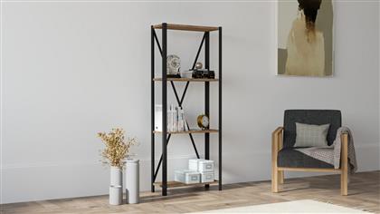 ΒΙΒΛΙΟΘΗΚΗ LONDON - WALNUT V2 835PUQ3693 60X149,5X29 CM ΑΙΘΡΙΟ