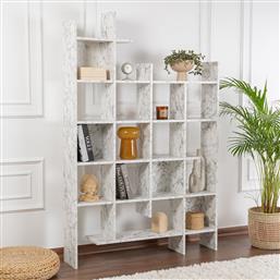 ΒΙΒΛΙΟΘΗΚΗ MANCO - CARRARA MARBLE 855DTE3787 122X188X25,5 CM ΑΙΘΡΙΟ