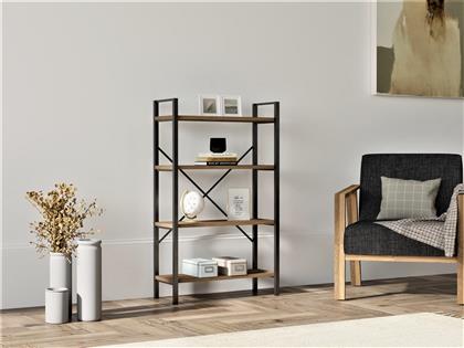 ΒΙΒΛΙΟΘΗΚΗ MINA - WALNUT 835PUQ3683 60X100X24 CM ΑΙΘΡΙΟ