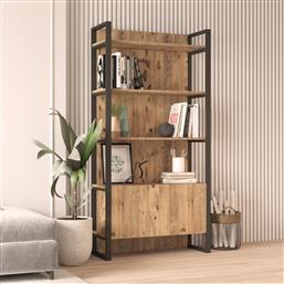 ΒΙΒΛΙΟΘΗΚΗ ML6-A 956LCS1419 90X180X34 CM ΑΙΘΡΙΟ