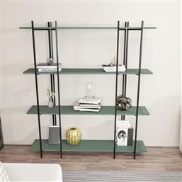 ΒΙΒΛΙΟΘΗΚΗ MOSS - GREEN, BLACK 875ZNA4551 160X180X29,6 CM ΑΙΘΡΙΟ