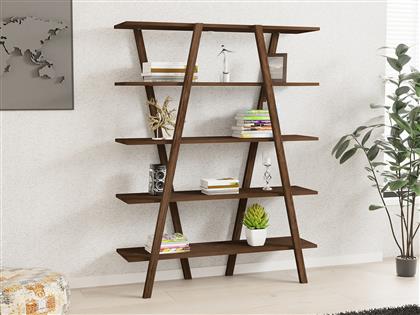 ΒΙΒΛΙΟΘΗΚΗ PERLA - WALNUT 835PUQ3616 115X144X29,5 CM ΑΙΘΡΙΟ