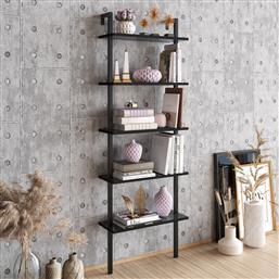 ΒΙΒΛΙΟΘΗΚΗ PIANTE - BLACK 541HDL1308 60X174X22 CM ΑΙΘΡΙΟ