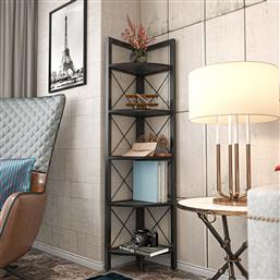 ΒΙΒΛΙΟΘΗΚΗ REMO - BLACK 322RTC1107 30,5X160X33 CM ΑΙΘΡΙΟ