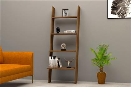 ΒΙΒΛΙΟΘΗΚΗ SOLID - WALNUT 835PUQ3634 56X150X30 CM ΑΙΘΡΙΟ