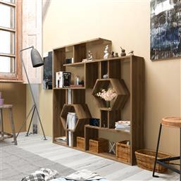 ΒΙΒΛΙΟΘΗΚΗ TAMARA - WALNUT 875ZNA3637 134X134X22 CM ΑΙΘΡΙΟ