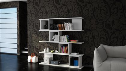 ΒΙΒΛΙΟΘΗΚΗ WIND - WHITE 745DCD3618 120X119,9X19,5 CM ΑΙΘΡΙΟ