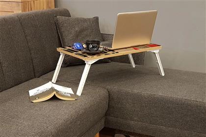 ΒΟΗΘΗΤΙΚΟ ΤΡΑΠΕΖΙ LAPTOP GUSTO 766 - ATLANTIC 869VEL5503 60X24,5X35 CM ΑΙΘΡΙΟ