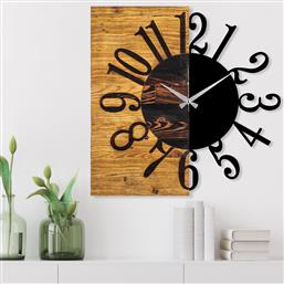 ΞΥΛΙΝΟ ΔΙΑΚΟΣΜΗΤΙΚΟ ΡΟΛΟΙ ΤΟΙΧΟΥ WOODEN CLOCK 7 539TNL1107 58X3X58 CM ΑΙΘΡΙΟ