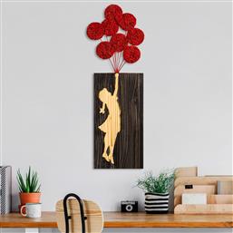 ΞΥΛΙΝΟ ΔΙΑΚΟΣΜΗΤΙΚΟ ΤΟΙΧΟΥ BANKSY - 17-1 899SKL2664 34X99 CM ΑΙΘΡΙΟ