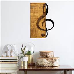 ΞΥΛΙΝΟ ΔΙΑΚΟΣΜΗΤΙΚΟ ΤΟΙΧΟΥ TREBLE CLEF 899SKL1341 39X58 CM ΑΙΘΡΙΟ
