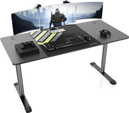 ΓΡΑΦΕΙΟ GAMING ΑΠΟ ΧΑΛΥΒΑ 152.4X66CM - ΜΑΥΡΟ EUREKA ERGONOMIC