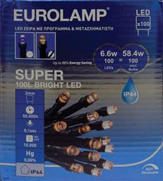 100 ΛΑΜΠΑΚΙΑ LED ΕΣΩΤΕΡΙΚΟΥ ΚΑΙ ΕΞΩΤΕΡΙΚΟΥ ΧΩΡΟΥ ΜΠΛΕ, EUROLAMP από το e-FRESH
