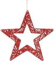 ΑΣΤΕΡΙ ΚΡΕΜΑΣΤΟ ΠΛΕΓΜΑ ΚΟΚΚΙΝΟ 45CM 600-45632 EUROLAMP