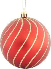 ΜΠΑΛΑ ΠΛΑΣΤΙΚΗΚΟΚΚΙΝΗ ΜΑΤ ΜΕ ΧΡΥΣΗ ΔΙΑΚΟΣΜΗΣΗ ΣΕΤ 6ΤΜΧ 8CM 600-42657 EUROLAMP