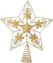 ΚΟΡΥΦΗ ΔΕΝΤΡΟΥ ΑΠΟ ΣΥΡΜΑ ΧΡΥΣΟ ΑΣΤΕΡΙ ΜΕ ΣΧΕΔΙΑ 30X25CM 600-44924 EUROLAMP