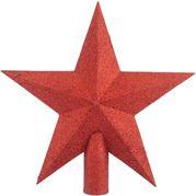 ΚΟΡΥΦΗ ΔΕΝΤΡΟΥ ΑΣΤΕΡΙ ΠΛΑΣΤΙΚΟ ΚΟΚΚΙΝΟ ΜΕ GLITTER 20,5CM 600-42548 EUROLAMP