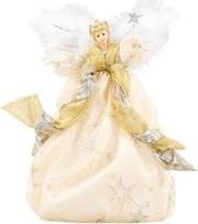 ΝΕΡΑΙΔΑ ΚΟΡΥΦΗ ΔΕΝΤΡΟΥ ΛΕΥΚΗ ΜΕ ΧΡΥΣΟ ΜΕ ΡΑΒΔΙ 40CM 600-44805 EUROLAMP