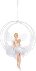 ΝΕΡΑΙΔΑ ΣΕ ΚΟΥΝΙΑ ΛΕΥΚH 15CM 600-46467 EUROLAMP