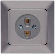 ΠΡΙΖΑ ΤΗΛΕΦΩΝΟΥ ΔΙΠΛΗ RJ 11 ΓΡΑΦΙΤΗΣ EUROLAMP